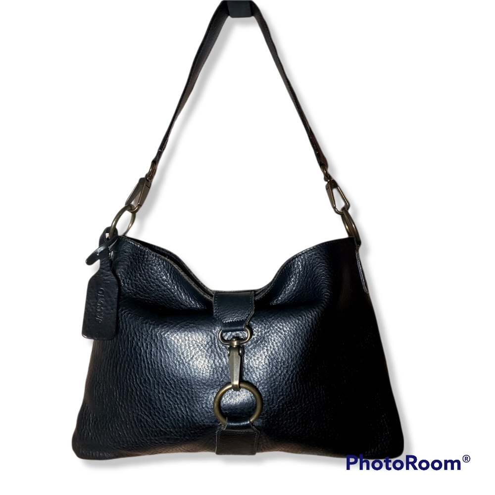 JACONO Parma Italian black leather shoulder purse